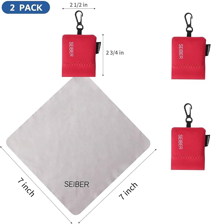 SEIBER Eyeglass Cleaning Microfiber Cloth, 7 x 7 inch Glasses Cloth