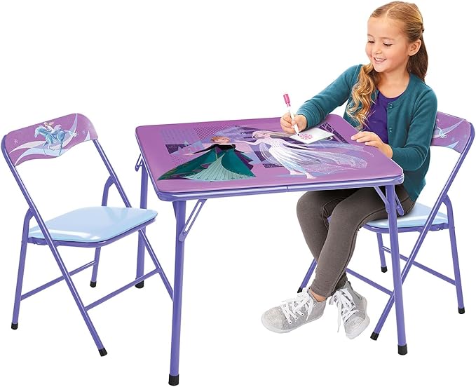 Disney Frozen Kids Folding Table & Chairs Set