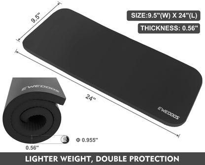 Ewedoos Knee Pads - Non-Slip Yoga Mat Cushion for Floor Exercises