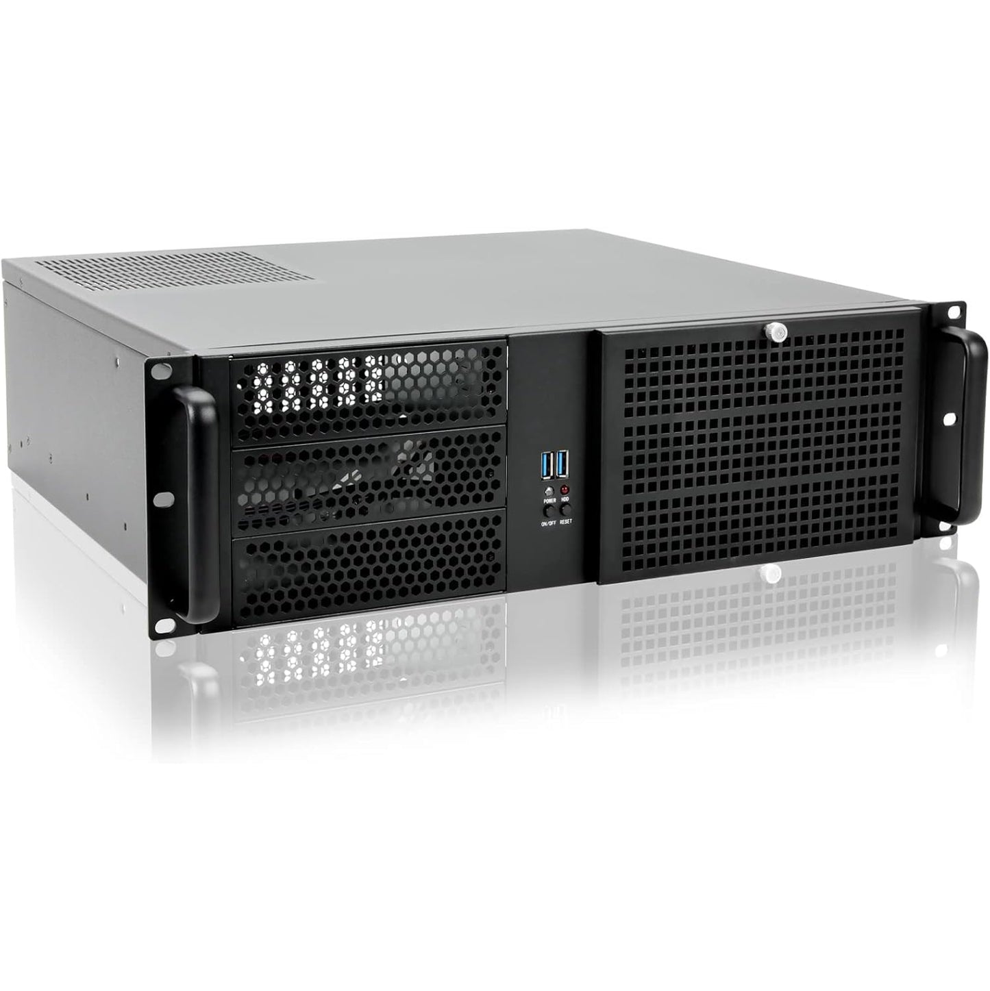 RackChoice 3u Rackmount Server Chassis MATX/Mini-ITX 3x5.25 Support ATX PSU with Either top/Bottom or Side Cooling and SFX PSU (Need to use The ATX to SFX braccket in Screw Box)
