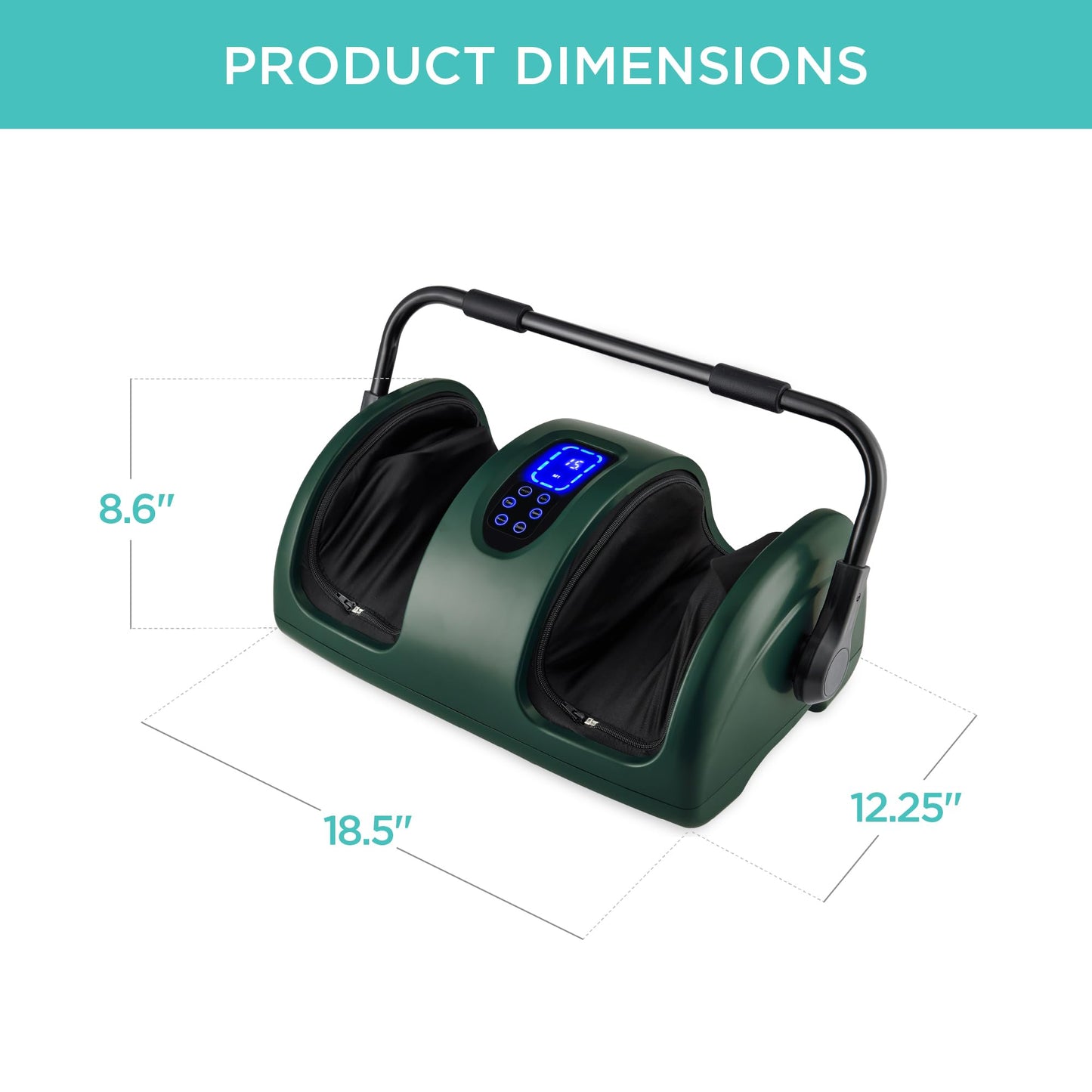 Best Choice Products Heated Shiatsu Foot Massager for Pain Relief, Plantar Fasciitis, Neuropathy, Blood Circulation w/Compact Design - Burgundy