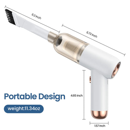 Portable Mini Handheld Car Vacuum Cleaner with Powerful Suction, High Power Cordless Sweeper, Dust Buster, Lightweight, Easy to Hold,Quiet Electric Air Duster,Small Vacuuming for Home,Kitchen,Gift