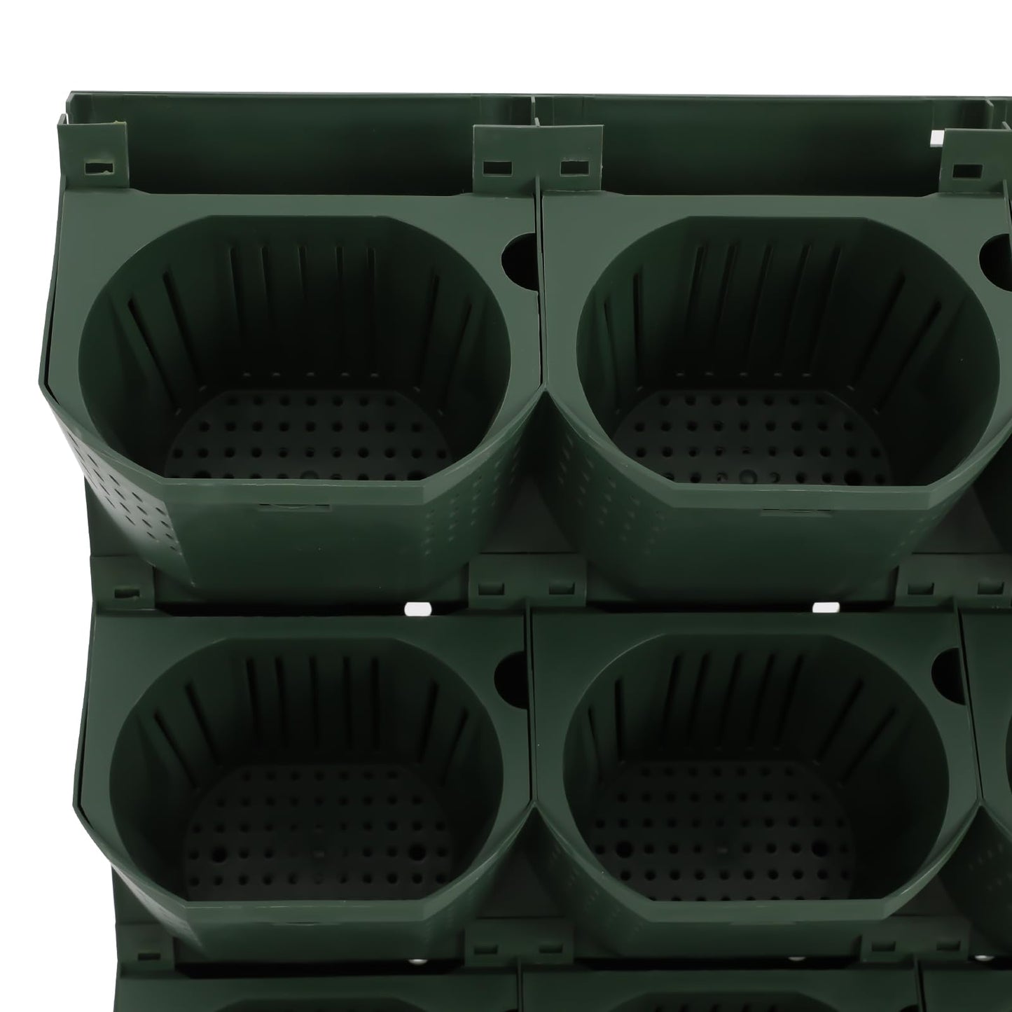 Liffshsy Wall Mounted Vertical Garden Planter, 6 Row 36 Planters Self Watering Garden Growing System with Timer, Indoor Outdoor Flower Pot Holder for Herbs Vegetables Fruits (Dark Green)
