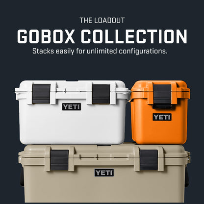 YETI LoadOut 15 GoBox Divided Waterproof Cargo Case, Dry Box, Camera Case, Fishing Tackle Box, King Crab