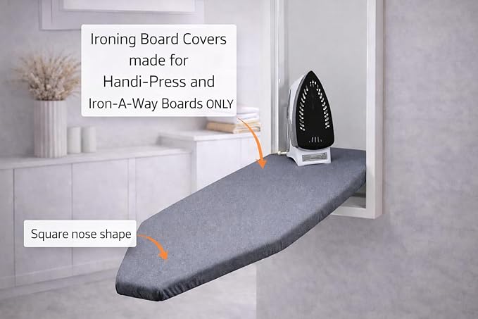 TIVIT Ironing Board Cover for Handi-Press Iron-A-Way Wall Mounted Ironing