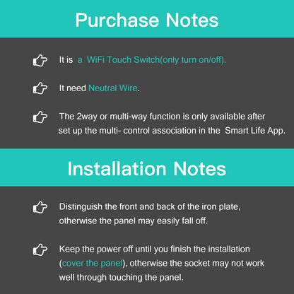 BSEED Smart Light Switch,1 Gang WiFi Touch Switch with Smart Life APP Control and Timing Function,Black Single Pole Switches Work with Amazon Alexa,Google Assistant -(3 Way) Multi-Control Association