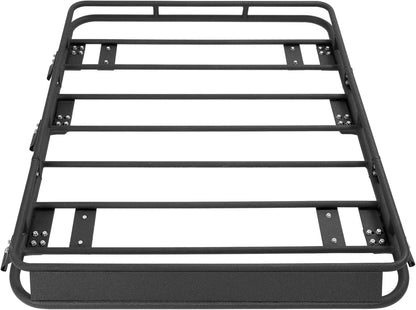 ALMULOO Roof Rack Cargo Basket Compatible with 1984-2001 Jeep Cherokee XJ Rooftop Rack Luggage Baggage Steel Black 140lbs