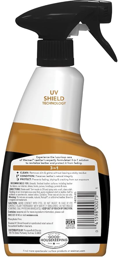 Weiman Leather Cleaner and Conditioner