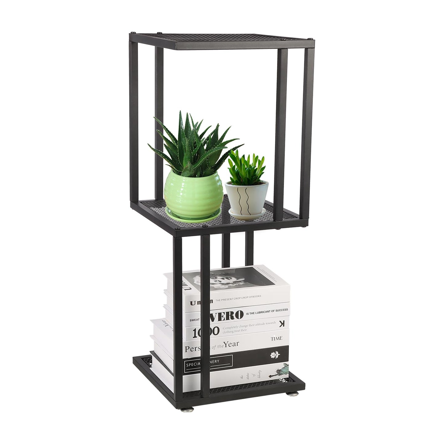 Dophenp 29" Plant Stand Indoor, 3 Tiered Corner with Heavy Duty Metal Mesh Shelf, Modern Decorative Flower Stand for Living Room Garden Patio