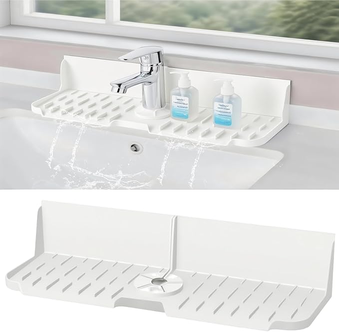 Silicone Kitchen Countertop & Sink Splash Guard, Silicone Sink Faucet Drying Mat