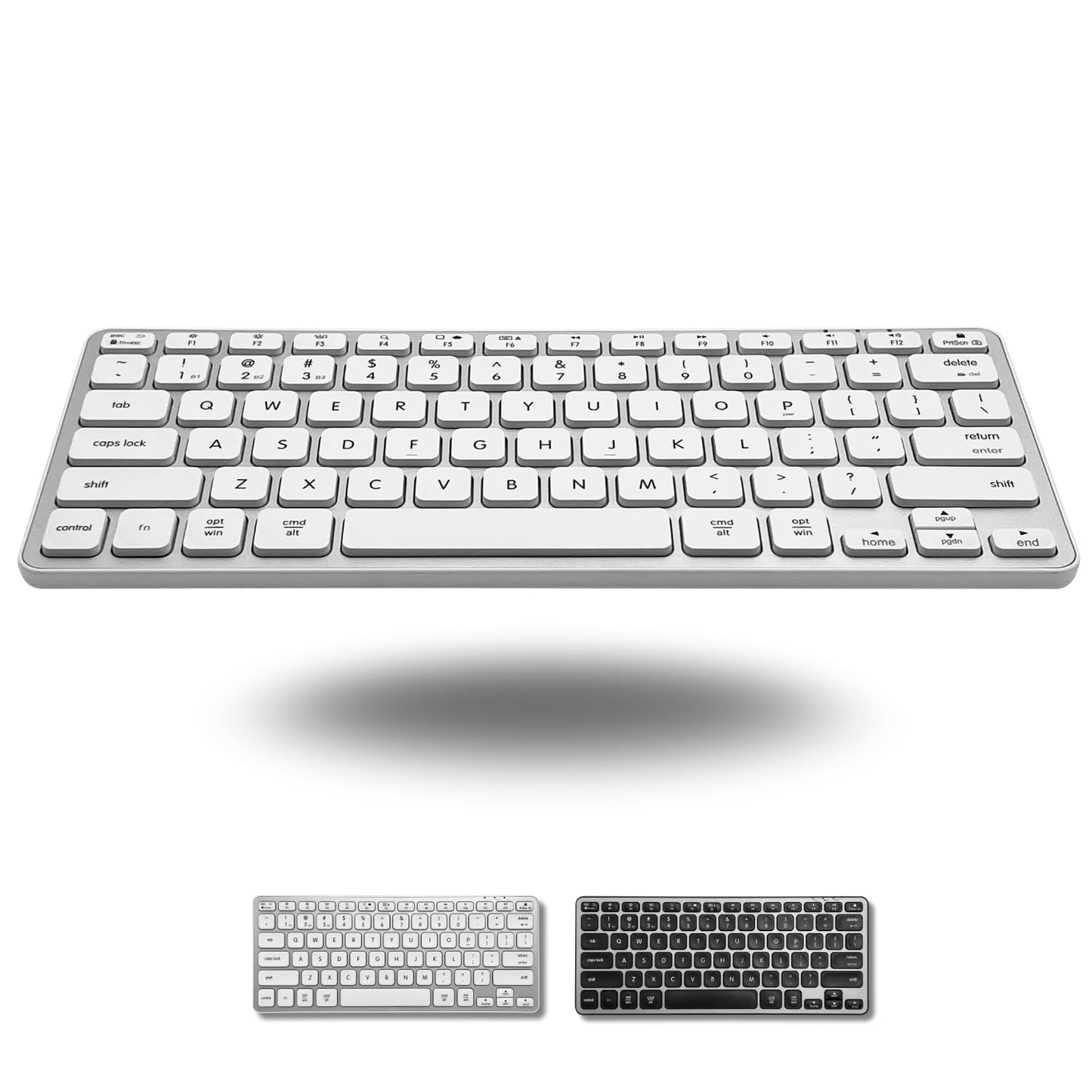 Macally Compact Bluetooth Keyboard for Mac - Premium Multi Device Connectivity - Compatible Apple Wireless Keyboard for MacBook Pro/Air, iMac, Mac mini, iPad, Laptop, and PC