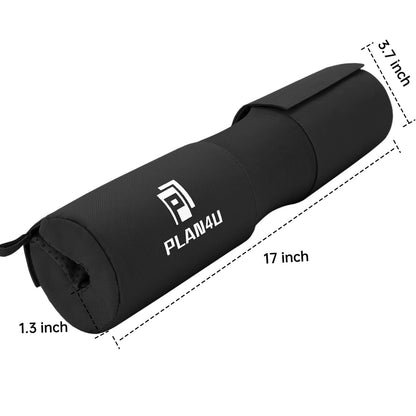 Plan4U Barbell Pad for Men, Squat Pad for Deadlifts/Bench Press, Shoulder/Neck Support, Weight Lifting Bar Cushion Workout Foam Hip Thrusts Foam Sponge Pad, Black