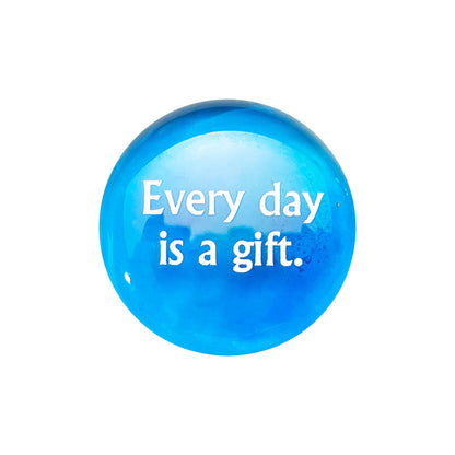Lifeforce Glass Encouragement Stones, Motivational and Inspirational Quotes and Sayings on Translucent and Opaque Glass Stones, Set of 6 in a Deluxe Box