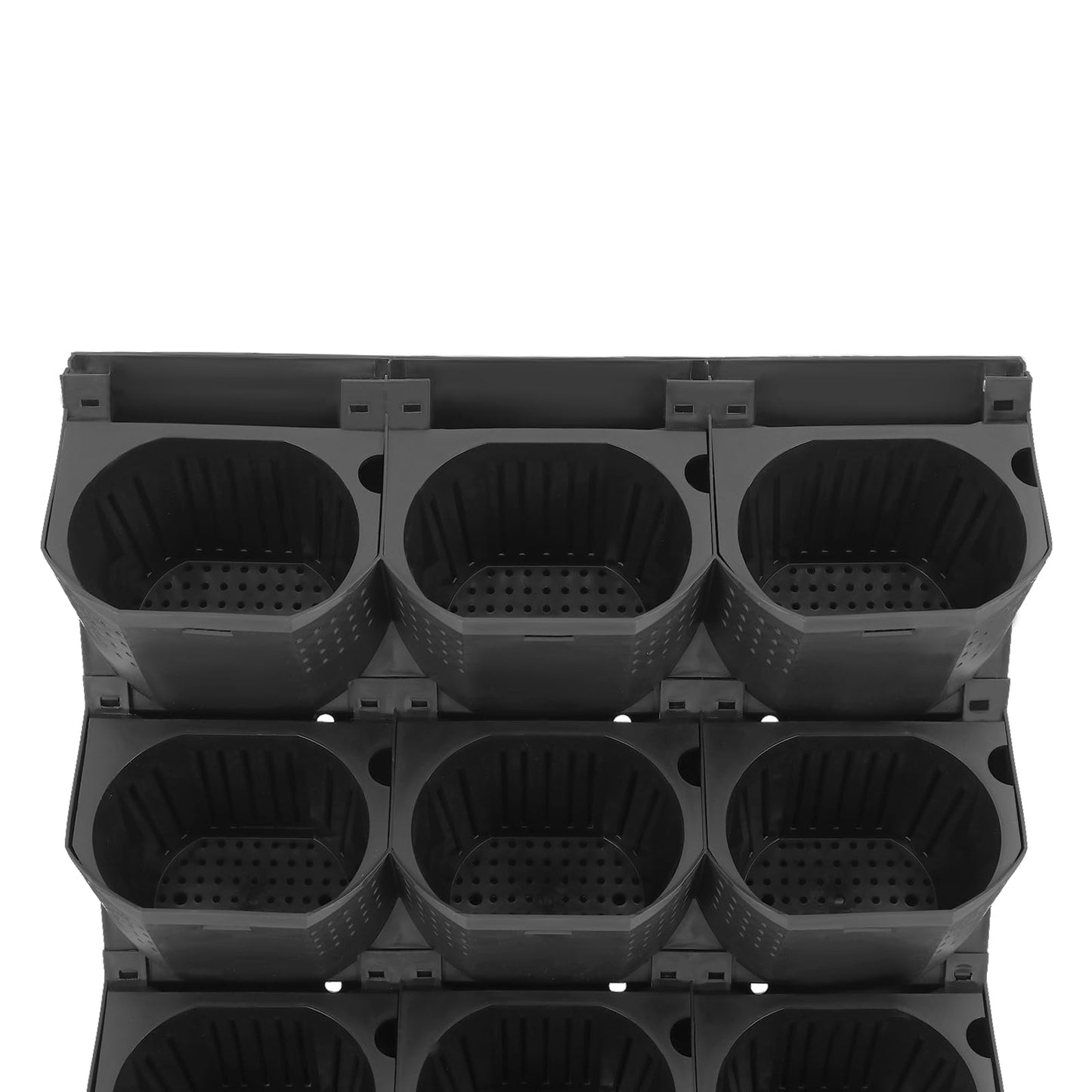DouSeiAi Wall Mounted Vertical Garden Planter with 36 Pots, Indoor & Outdoor Stackable Wall Planter System for Flowers, Herbs, Vegetables, Space-Saving Living Wall for Home, Balcony, Yard