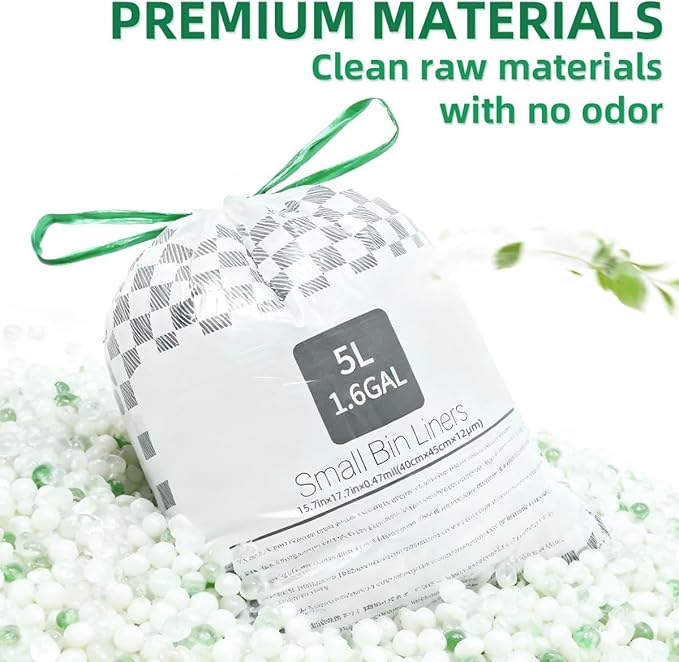 XUXRUS Small 1.6 Gallon Trash Bags