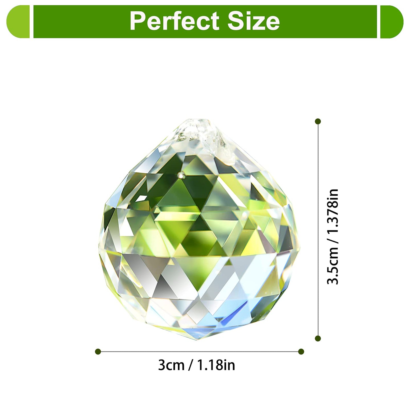 Crystal Prism Ball Sun Catcher - 20 Pack 30mm Hanging Decor for Windows, Wedding, Home, Feng Shui, Chandelier Pendant - Rainbow Maker, DIY Crafts, Gift Idea