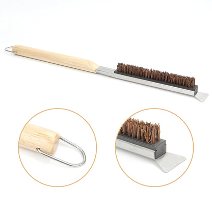 Pizza Oven Brush - Pizza Stone Brush, Pizza Oven Accessories, Cleaning Brush, Pizza Stone Cleaner, Pizza Oven Tools, Outdoor Cooking Tool, Grill Utensils