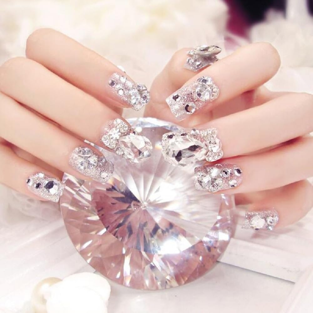 Yiasangly 60mm Crystal Glass Diamond Shaped Decoration, Crystal Diamond Paperweight Jewelry for Home Office Decor, Wedding Centerpieces Decoration, Valentine's Day Gift - Clear