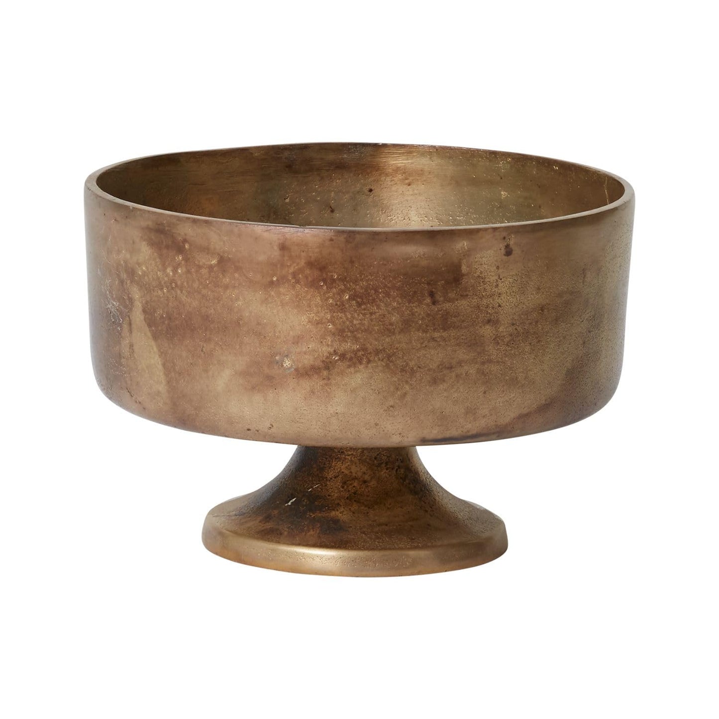 Finale Gold Metal Compote Bowl | Gold Compote Vase l Distressed Metal Vase l Indoor and Outdoor Compote for Any Event Decoration (8"x 5.25") (73386)