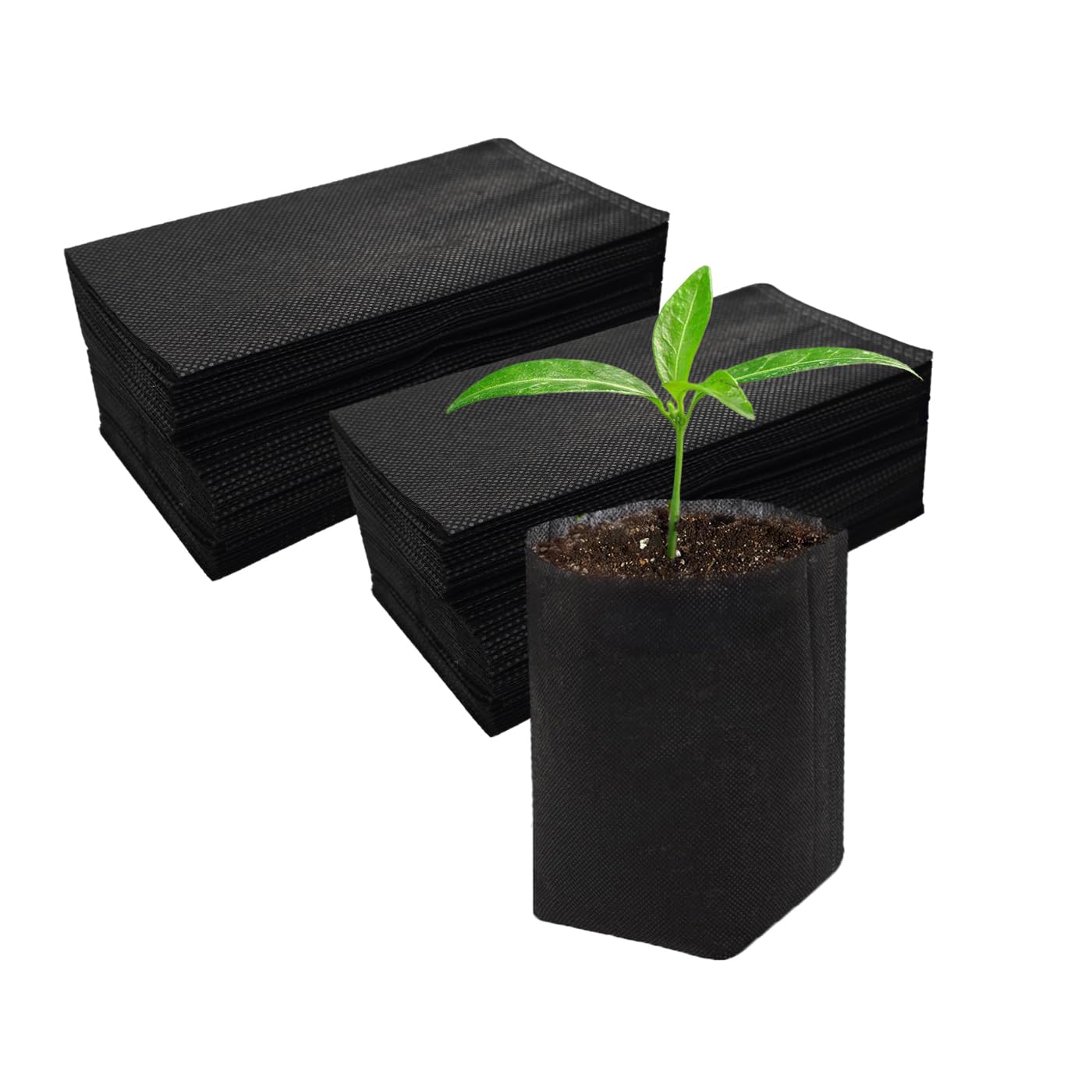 Belit 0.2 Gallon Nursery Growing Bags, 100 Pcs Non-Woven Plant Bag for Gardening, Potato, Flower, Tomato Plant Starts