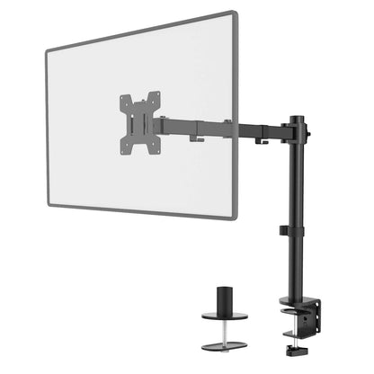 WALI Monitor Arm Mount for Desk, Single Extra Tall Computer Desk Mount, Monitor Bracket Mount Stand Single, up to 32 inch, 22 lbs (M001XL), Black