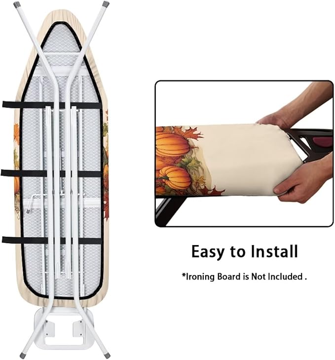 ZDCUSTOM Orange Pumpkins Ironing Board Cover 13x52 Inch Standard Ironing Board