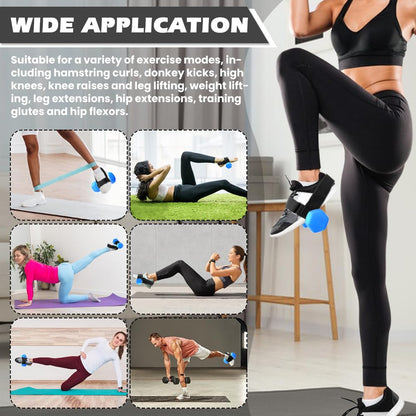 Yonderfume 2 PCS Dumbbell Foot Attachment, Extension Monkey Foot Dumbbell Attachment Straps, Foots Weight, Tibialis Trainer, Ankle Straps for Fitness Training, Leg Extensions