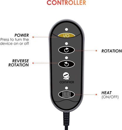 COMFIER Shiatsu Foot Massager with Heat- Kneading Back Massager with Heating Pad, Heated Foot Warmer, Electric Feet Massager Machine for Plantar Fasciitis,Neuropathy, Stress Relief