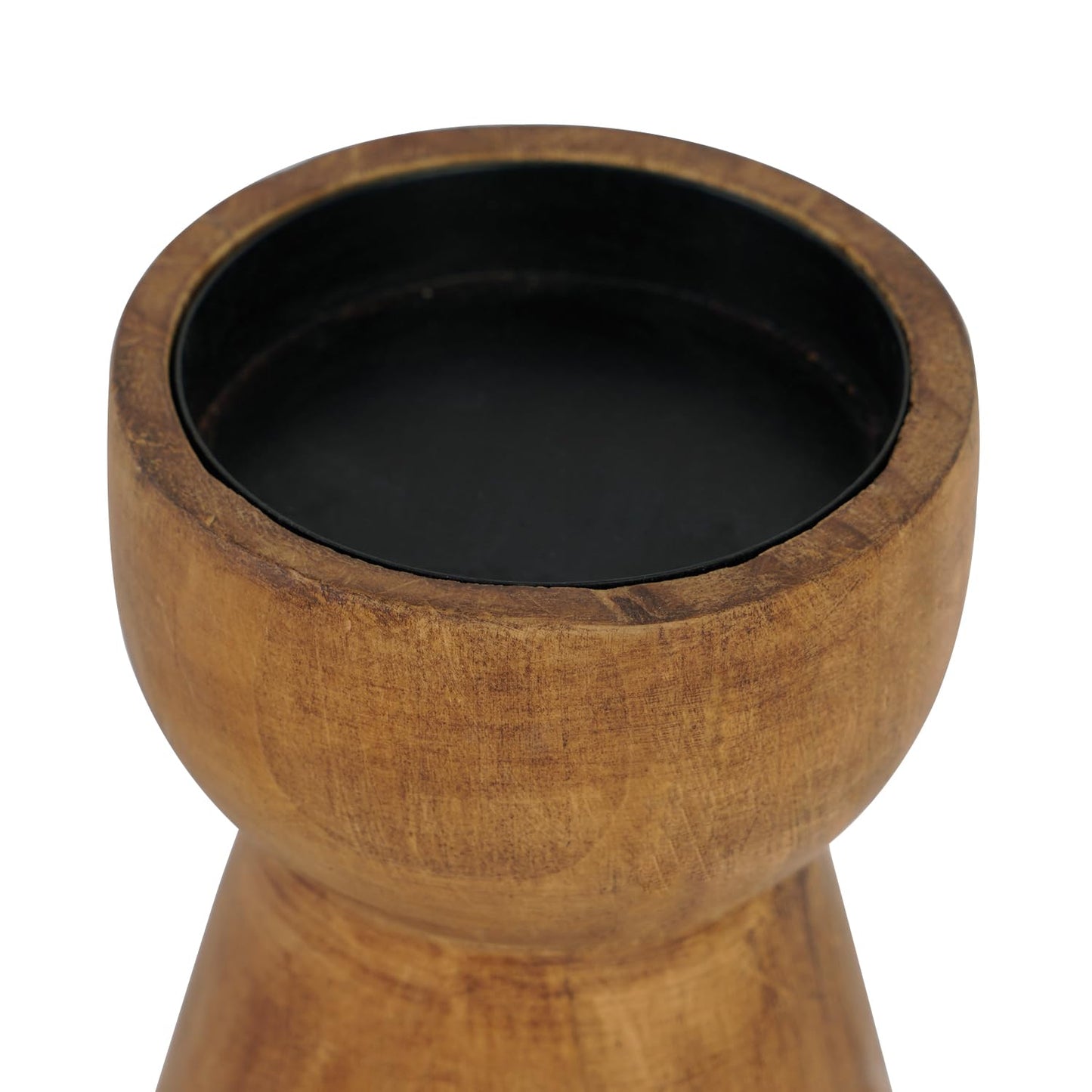 NIKKY HOME Farmhouse Wooden Pillar Candle Holders Set of 2, Mantel Decor