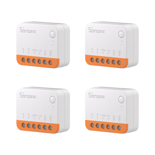 SONOFF MINIR4 10A Smart WiFi Extreme Wireless Light Switch,Universal DIY Module for Smart Home Automation Solution, Compatible with Alexa & Google Home Assistant, No Hub Required,4 Pack