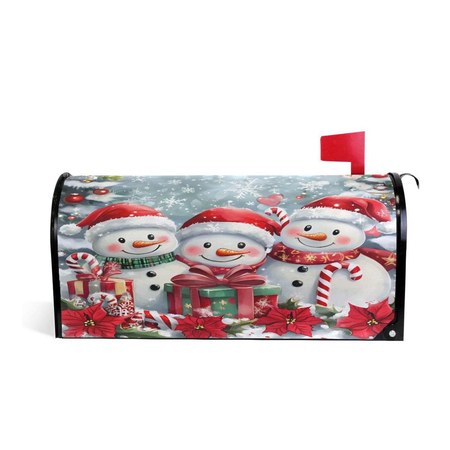 ALAZA Christmas Cute Snowman Magnetic Mailbox Cover MailWraps Garden Yard Home Decor for Outside Standard Size-18"x 20.8"