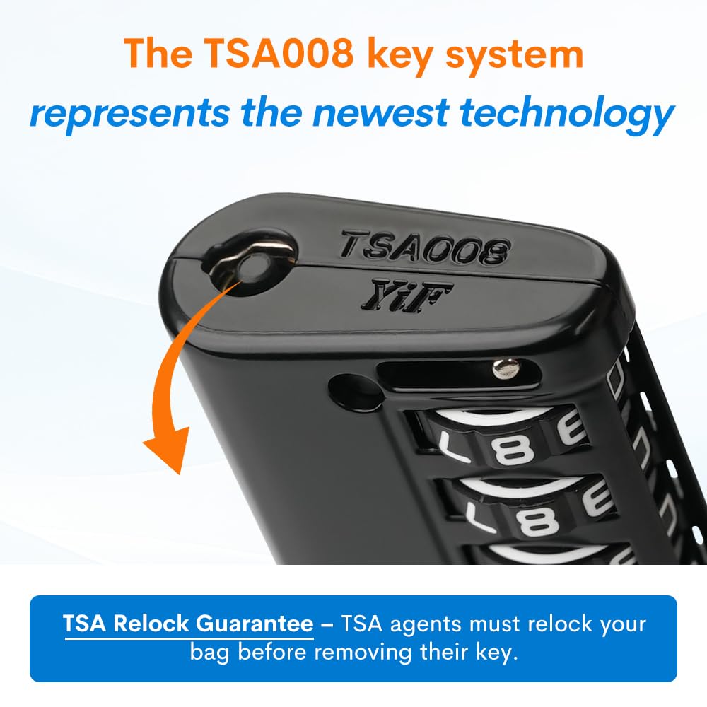 Forge TSA Approved Luggage Locks 4 Digit Combination TSA Travel Locks with TSA008, Open Alert Indicator, Zinc Alloy Body for Luggage, Suitcase, Backpack, and More. Black 2 Locks.
