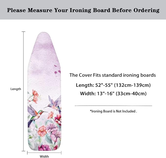 Hummingbird Flower Iron Board Cover