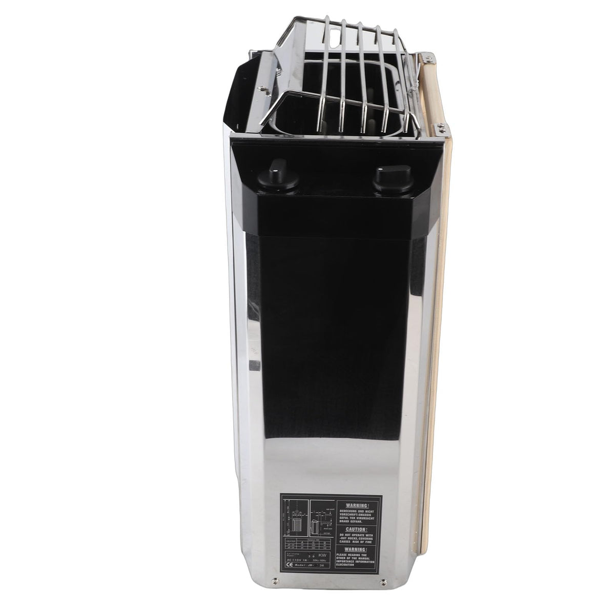 Sauna Heater, 3.6KW 110V Internal Control Temperature Adjustable Stainless Steel Electric Sauna Stove, High Heating Efficiency Electric Sauna Heater for Home Hotel Use