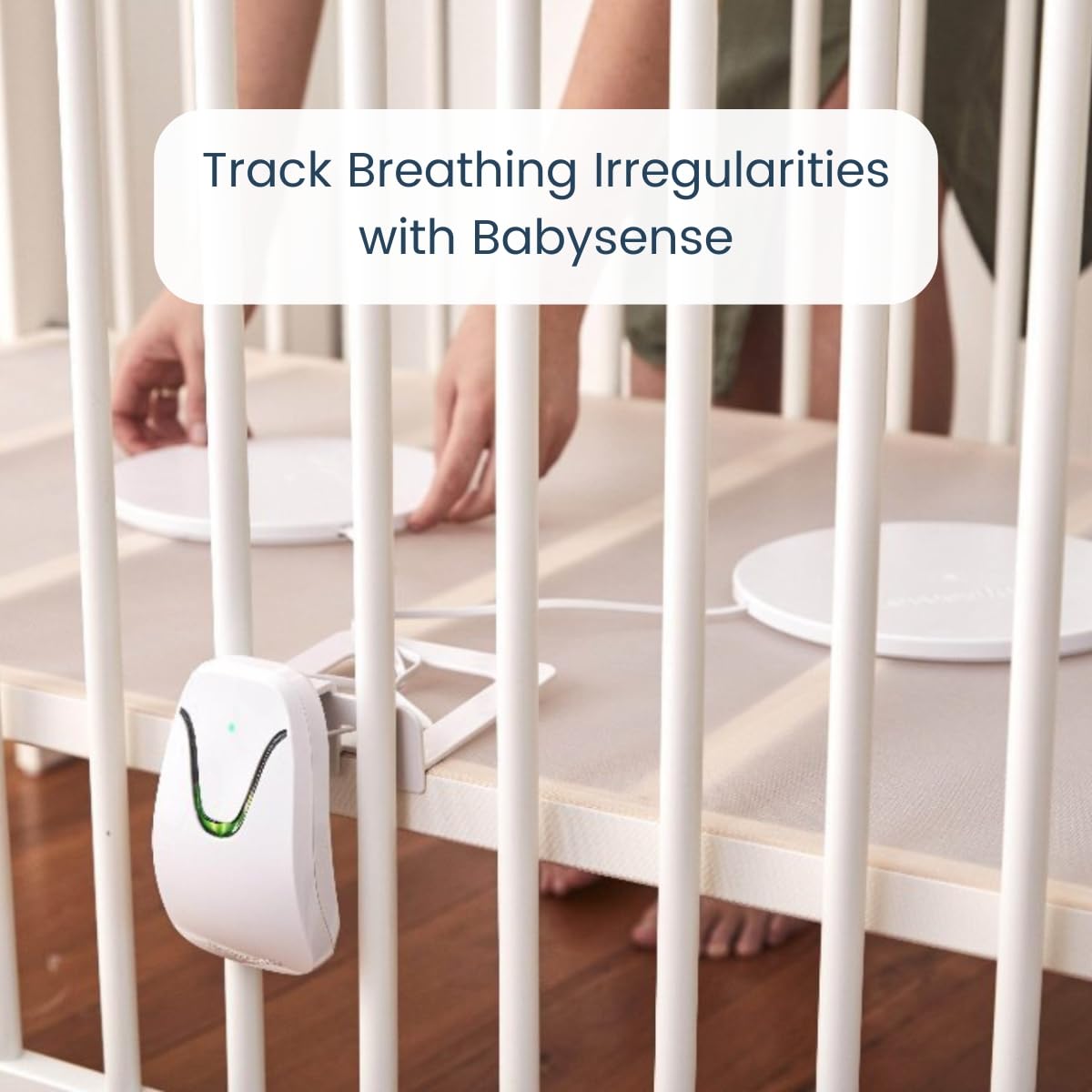 Babysense Video Baby Monitor with 2.4" Screen & Medically Certified Baby Movement Monitor with Real-Time No Breathing Motion Alerts, Tracks Breathing Motion Irregularity, Non-Contact, 2-in-1