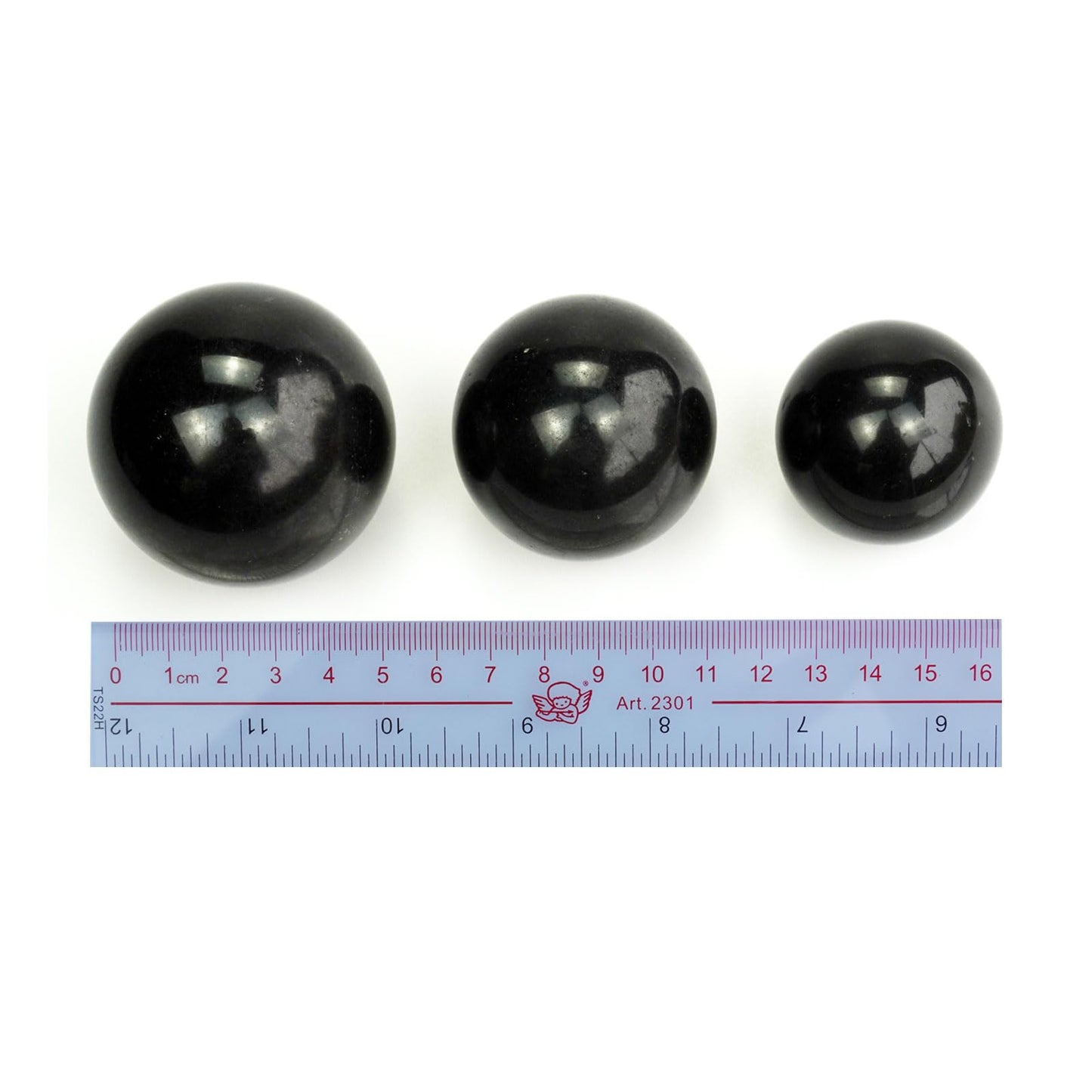 SISAMN Black Tourmaline Crystal Spheres Ball 50-60mm - Healing Crystals Decor for Meditation, Chakra Alignment, Yoga,Gifts Collection - 1.97-2.36 inches