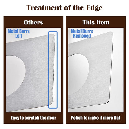 MOSECYOU Door Reinforcement Plate, Door Lock Repair Plate, Door Knob/Lever/Deadbolt Fixing Filler Cover Plate, Satin Thickened (2PCS)