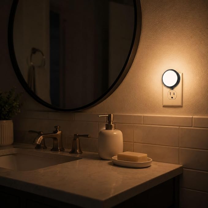 Night Light, Night Lights Plug into Wall, 2 Pack, Plug in Night Light, LED Night Light for Kids, Auto-On/Off for Adults Bathroom, Hallway, Dusk to Dawn Sensor 3000K Soft White, Non-Dimmable