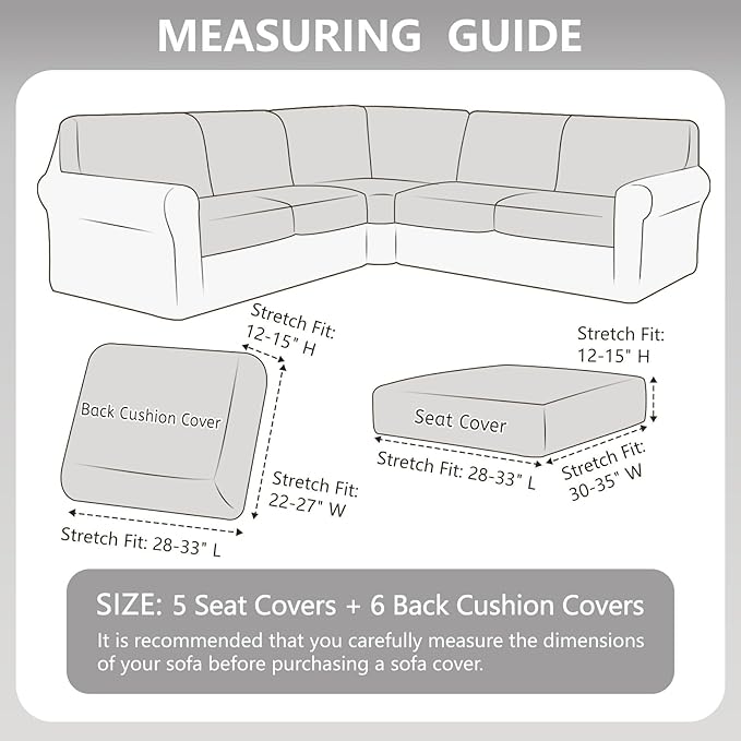 Arfntevss Velvet Corner Sectional Couch Covers Slipcovers L Shape Couch Cushion