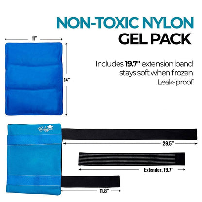 BODYPROX Flexible Large Gel Ice Pack for Shoulders, Arms, Back and Thighs. Hot & Cold Therapy Wrap