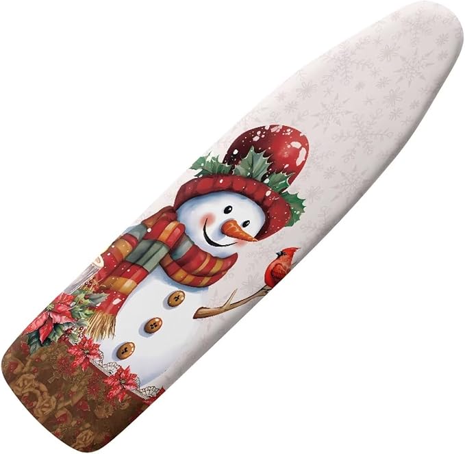 ZDCUSTOM X-Mas Snowman Ironing Board Cover Merry Christmas 52"x13" Iron Board