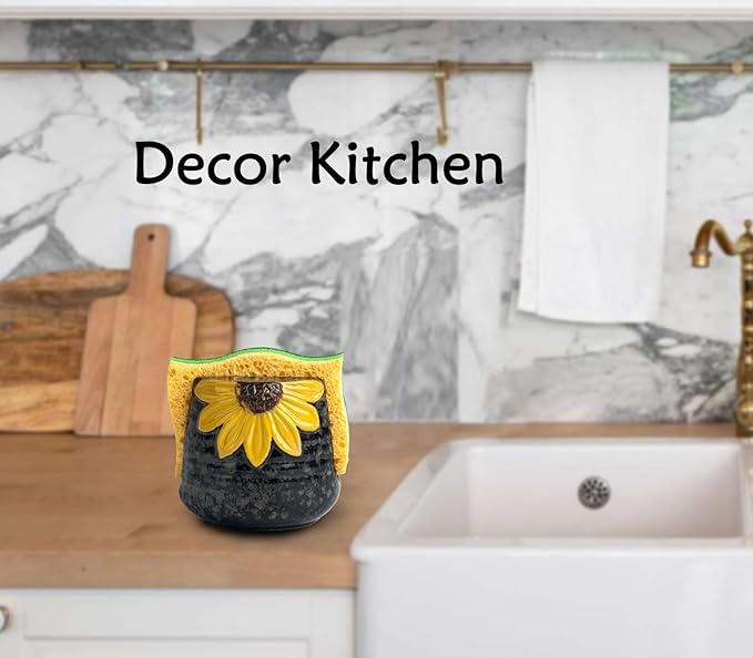 Sunflower Sponge Holder for Kitchen Sink Dish Sponges Holder Fall Autumn Theme