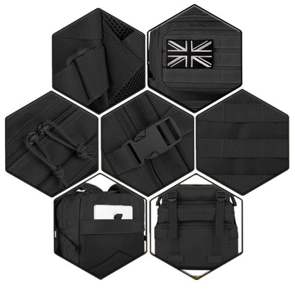 QT&QY 45L Military Tactical Backpacks Molle Army Assault Pack 3 Day Bug Out Bag Hiking Treeking Camouflage Hunting Rucksack