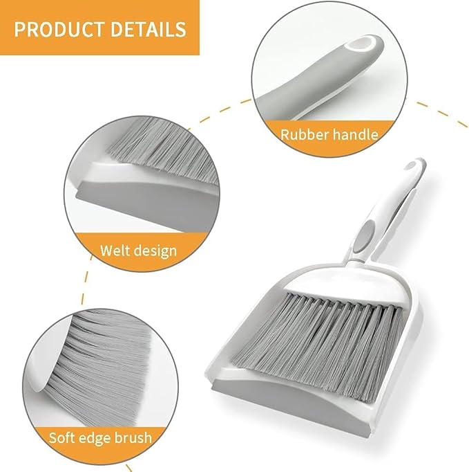 Dust pan, Small Broom and Dustpan Set, Mini Dustpan and Brush Set, Small Hand