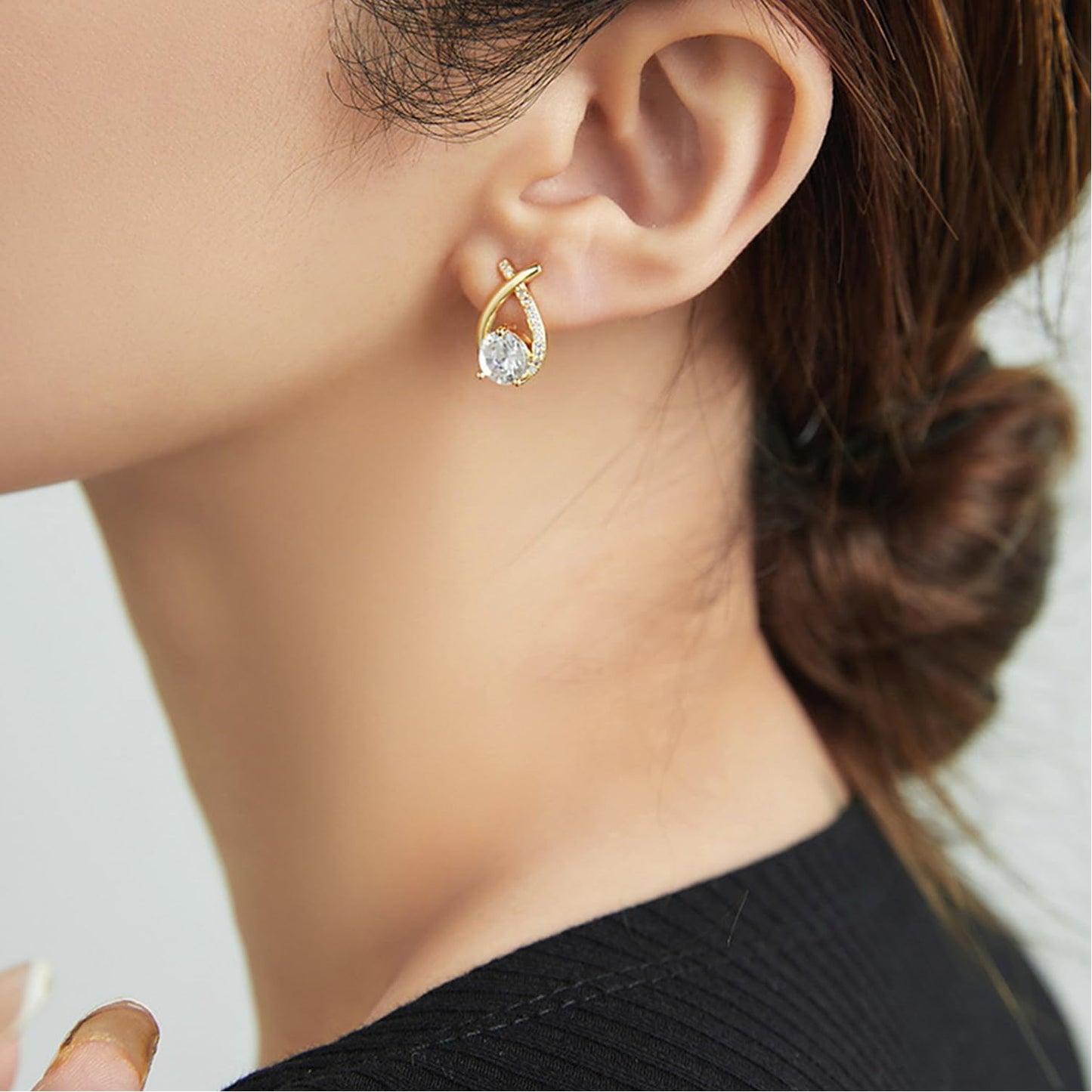 Lymphatic Earrings for Women Halolux Lymphvity Germanium Drainage Therapy Negative Ion Lymph Detox Earrings Jewelry (Gold2+Silver2)