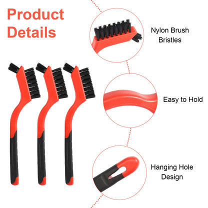 8Pcs Nylon Cleaning Brushes, Bristles Scratch Brush Set, Nylon Bristle Brushes Small Cleaning Brushes for Daily Cleaning Dirt Removal