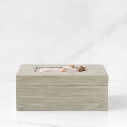 Willow Tree Mother and Daughter, Protect and cherish, give wings to fly, A Message of Family Love and Support, Wood Box to hold Jewelry and Keepsakes, Sculpted Hand-Painted Memory Box