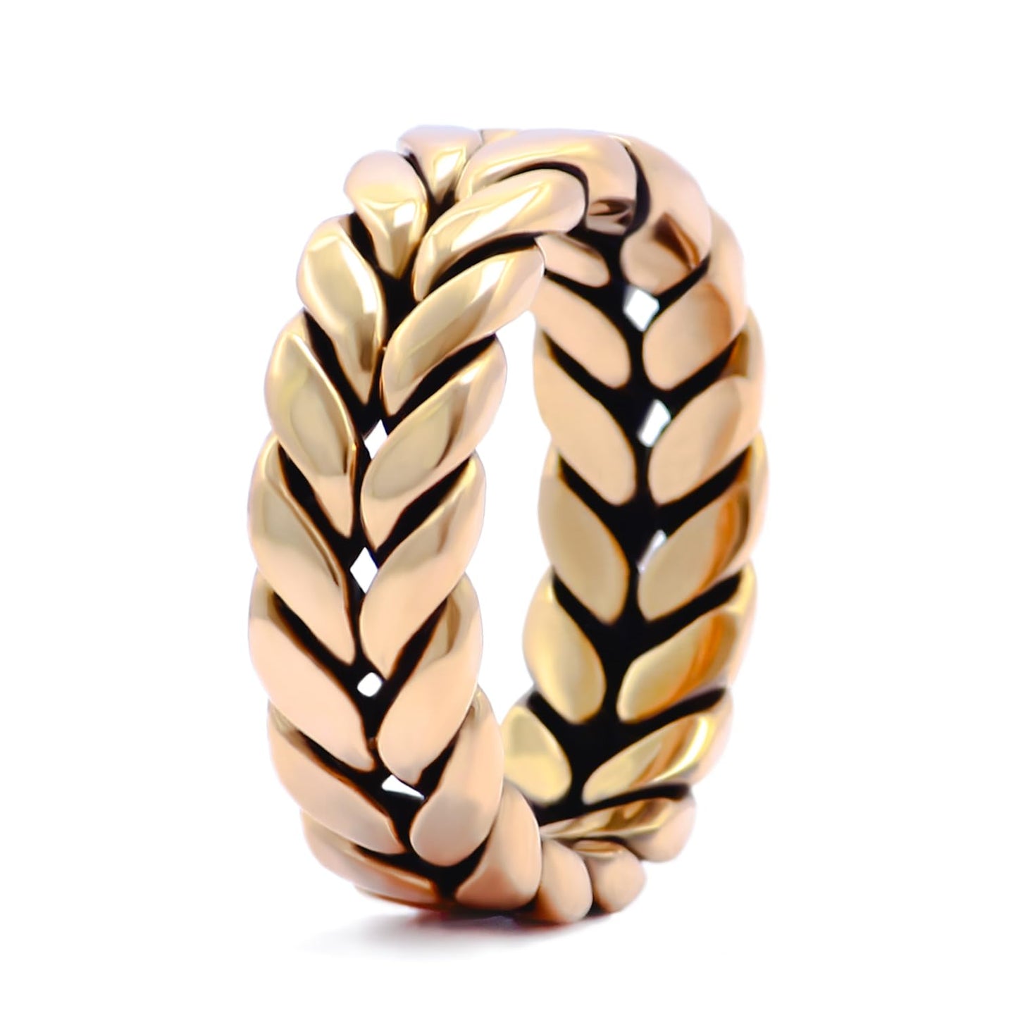 Krishnaa Jewels Pure Copper Braided Twist Eternity HandCrafted Ring Gift Jewelry for Men and Women (3.5)