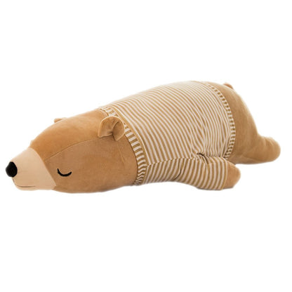 MMTTAO Stuffed Polar Bear Animal Plush Toy 20 Inch Large Brown Sleeping Bear Animal Stuff Soft Plushies Cute Dolls Collection Huggable Pillow Cushion Birthday Gift for Kids Child Boys Girls, 20Inches