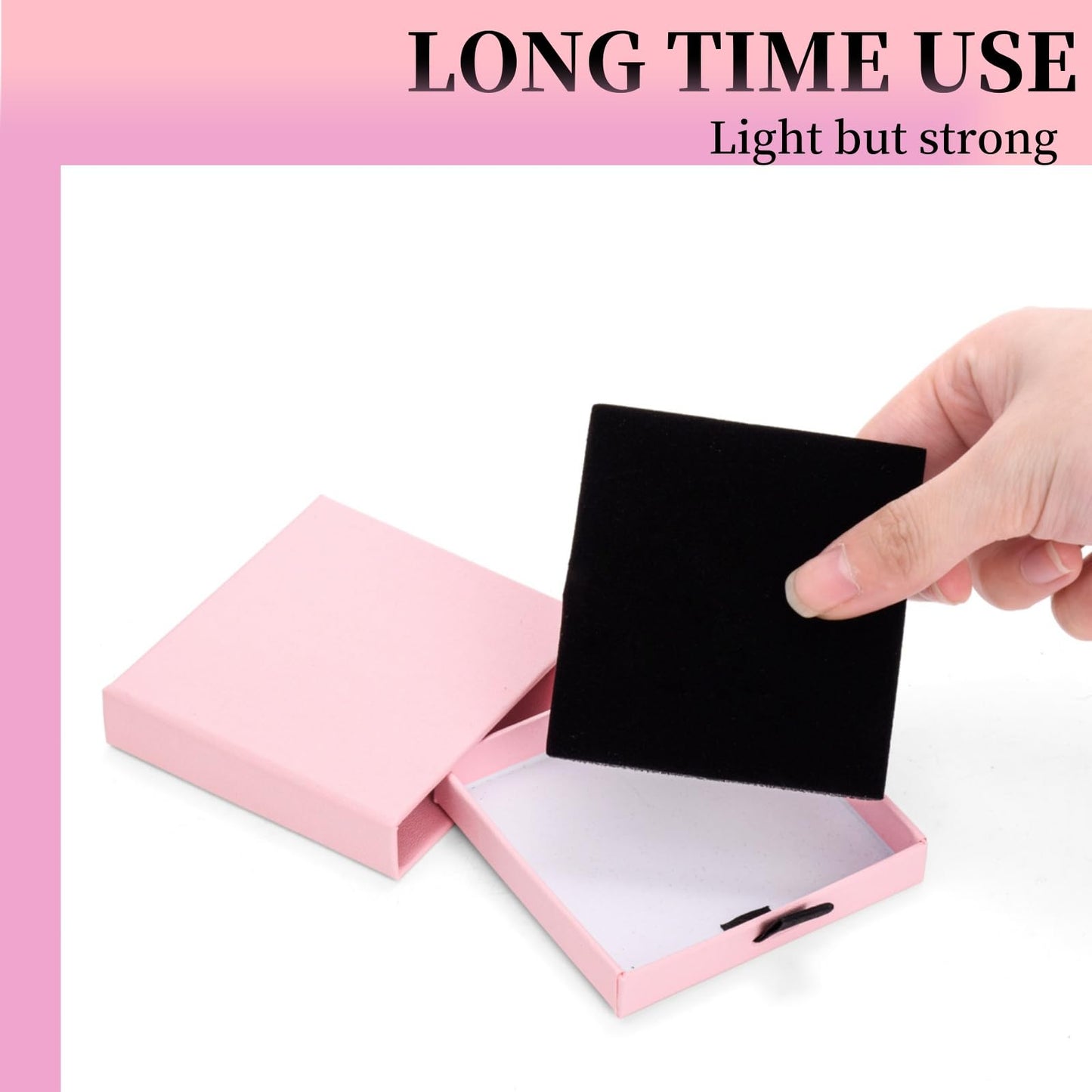 WRINGKIT 20 Pack Pink Jewelry Gift Boxes, Cardboard Jewelry Packaging Boxes with Lid and Black Sponge Lining, Small Empty Bracelet Gift Box Bulk for Earrings, Necklaces, Christmas, Valentine's Day